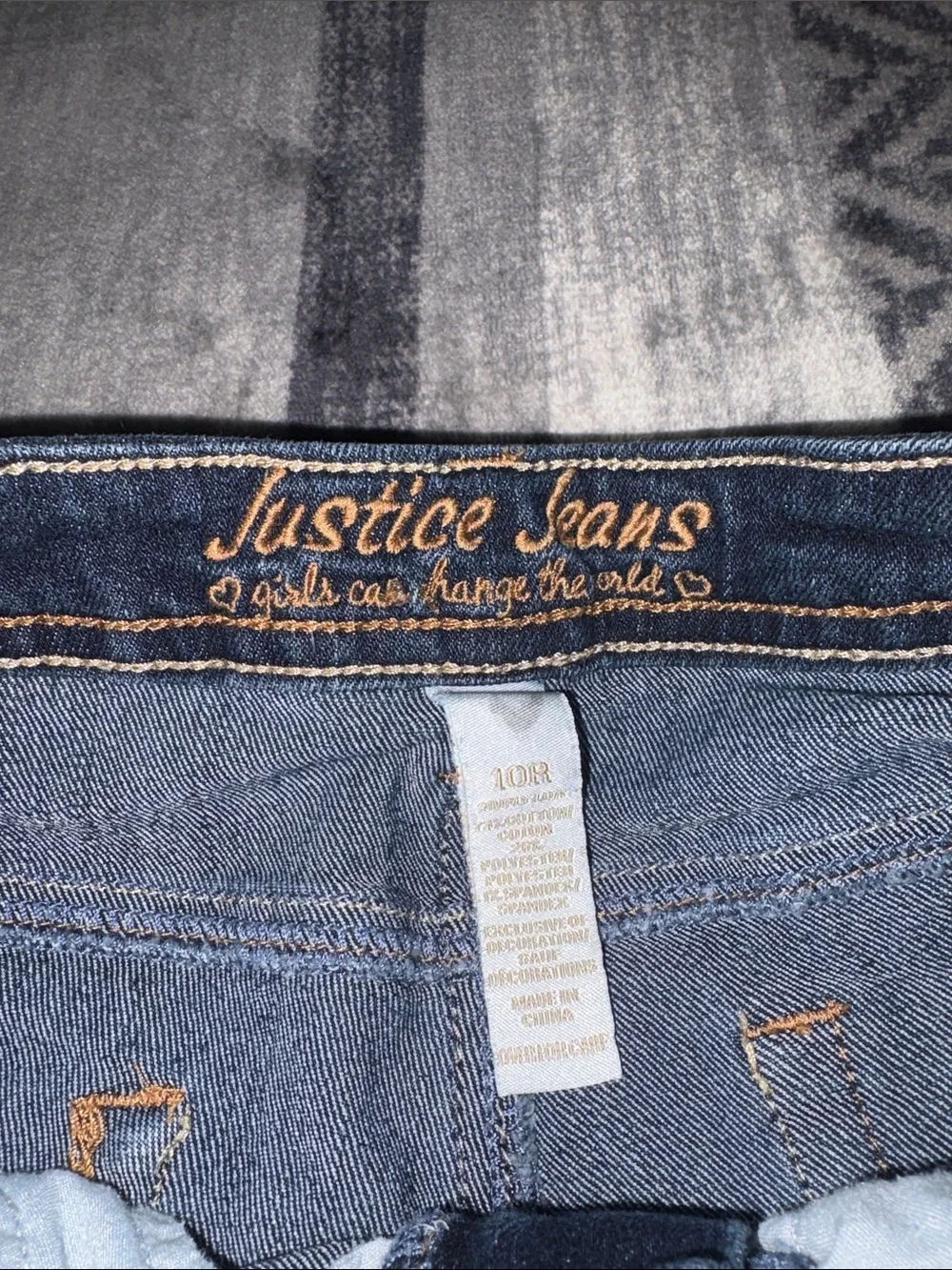 🐢Justice Dark Indigo Rolled Hem Denim Shorts